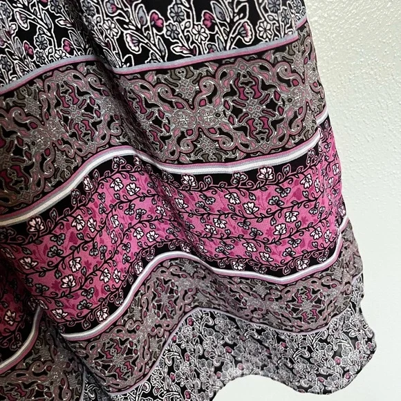 Westport Black and Pink Floral Long Sleeve Dress - Picture 5 of 9